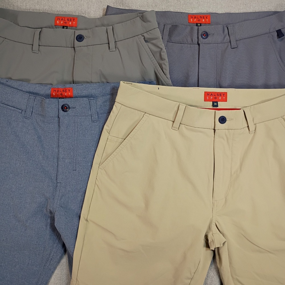 LOT of 4 Halsey Sport Golf Shorts Men 34 Performance Stretch Flat Front Casual